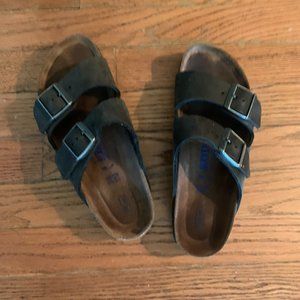 Birkenstock - Arizona Oiled Leather - Blk - 7-7.5